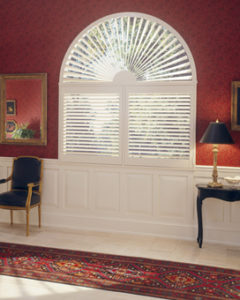 Curved window treatment, Heritage Shutters